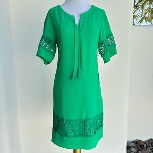 Boho Lace Trim Dress